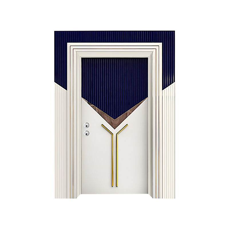 White Simple Entrance Steel Door