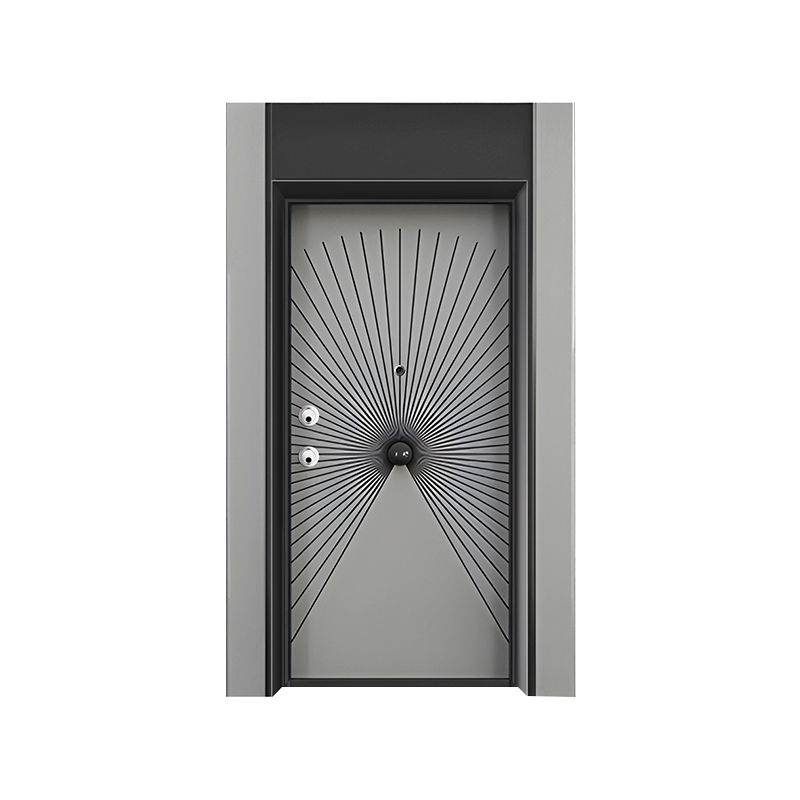 Black Simple Turkish Style Single Door