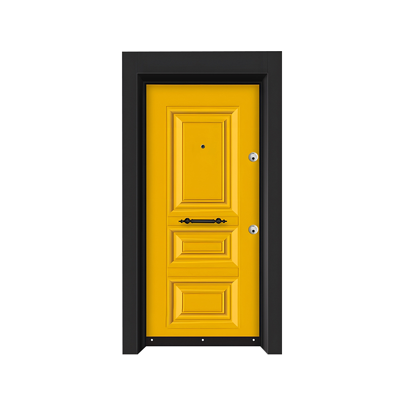 Yellow Iron Security Door