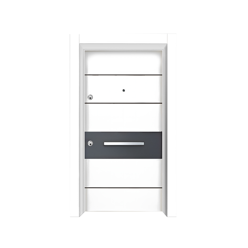 White Single Door Entrance Security Door