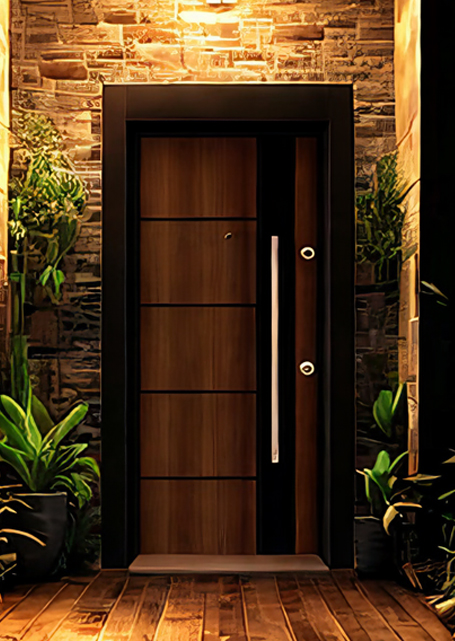 Simple Wooden Door Single Door